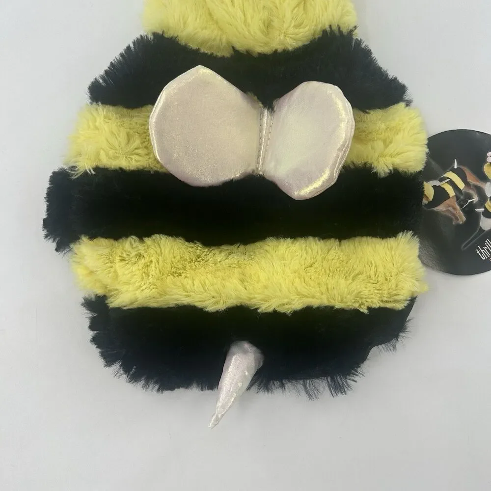 Thrills & Chills Bumble Bee Dog Cat Costume Plush Halloween Pet Outfit XS NWT